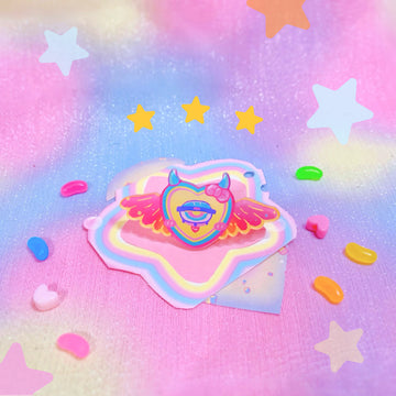 Lovely wings Harajuku decora Moe God acrylic ring