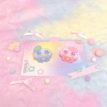 Fairykei Macaron soft cloud acrylic ring Harajuku decora jewelry
