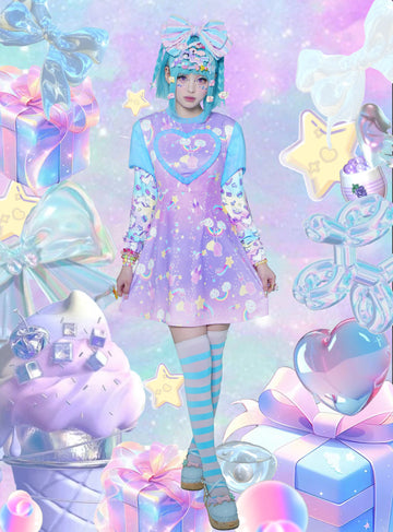 Dream Bubble fairykei Macaron Slimming one-piece dress Harajuku Decora