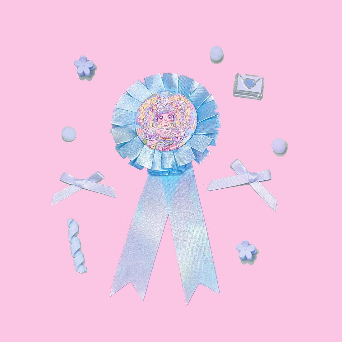 Blue Magical Girl kawai Badge&Corsage