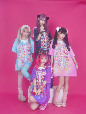 Death Angel | Gurokawa sailor collar oversize T-shirt dress