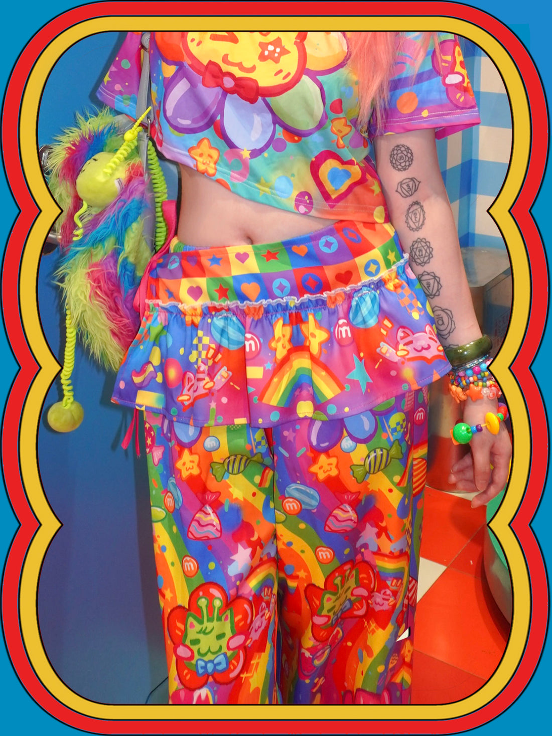 Dream Bubble Rainbow skirt Harajuku decora style