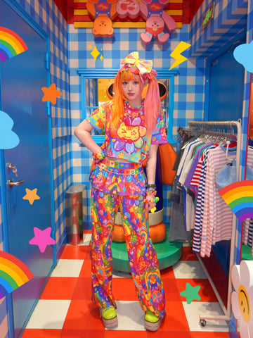 Dream Bubble Rainbow Cat Cute Pants Harajuku decora style