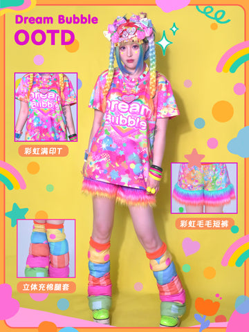 Rainbow World Graffiti style Dream Bubble T-shirt