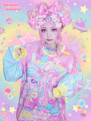 Dream Bubble fairykei Macaron oversize Sweater Harajuku Decora
