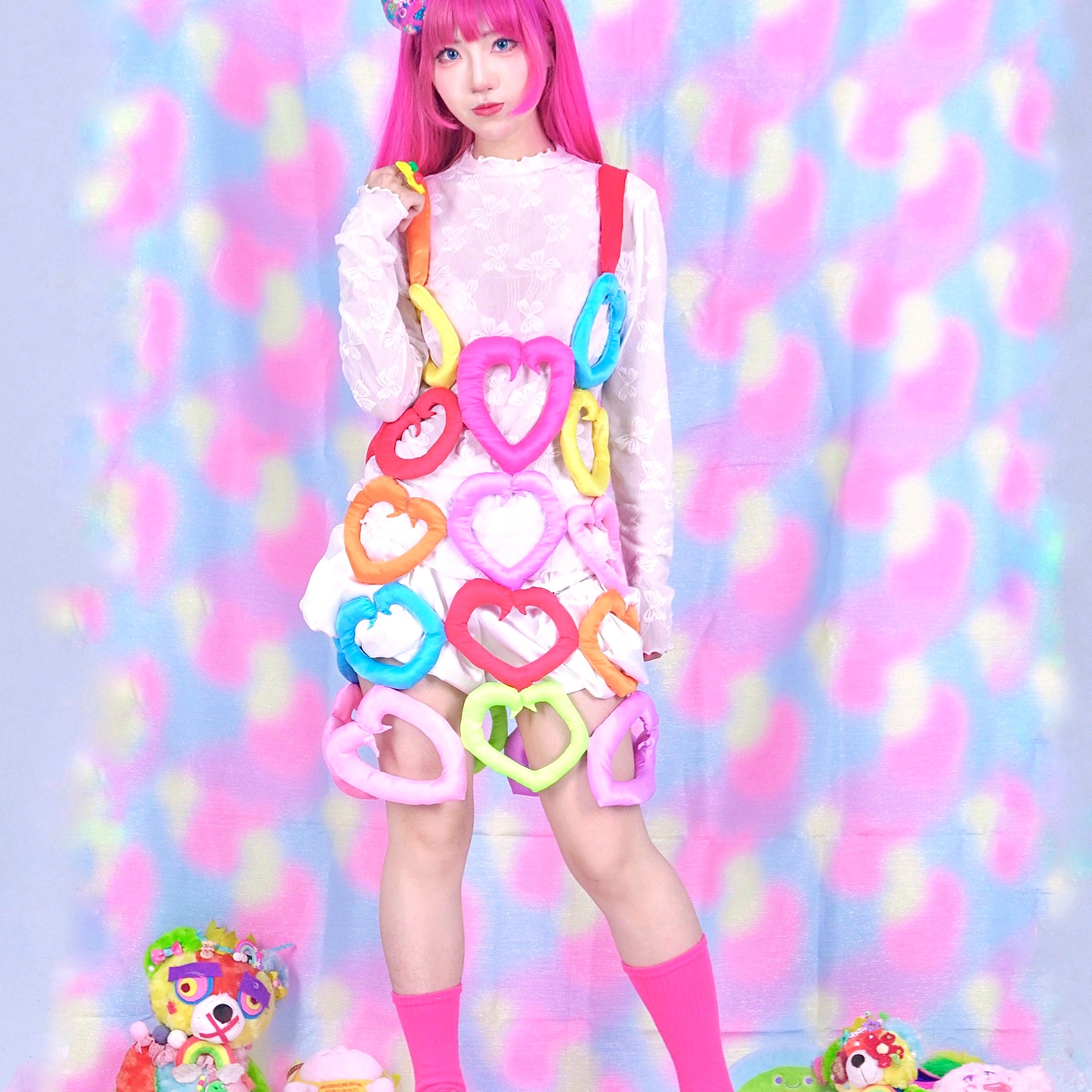 Dream Bubble Harajuku Fashion Street Love Contrasting Skirt Handmade Customization