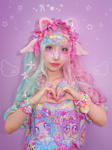 Cute pink cat-ear headband