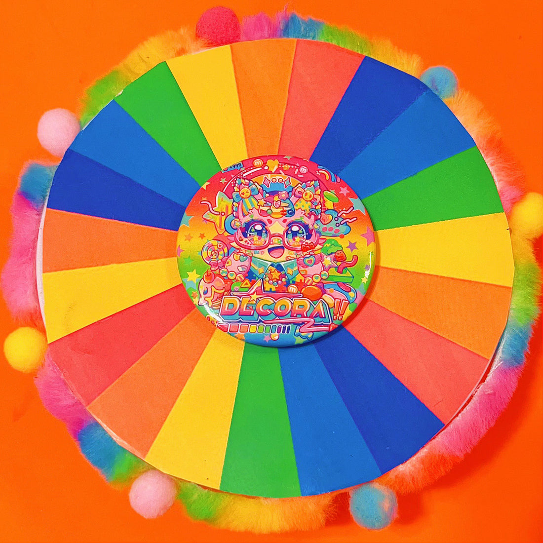 Kawai Rainbow cat decora fashion Badge&Corsage